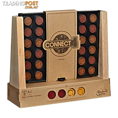 Connect 4 Rustic Board Game - Hasbro Gaming - Tabletop Board Game GTIN/EAN/UPC:...