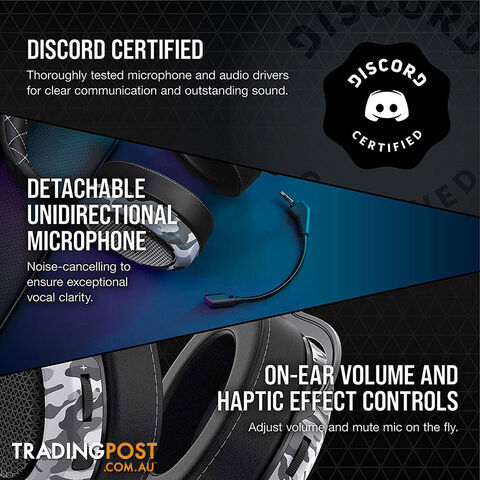 Corsair HS60 HAPTIC Stereo Gaming Headset with Haptic Bass - CORSAIR - Headset GTIN/EAN/UPC: 840006618911 - photo 4 of 6