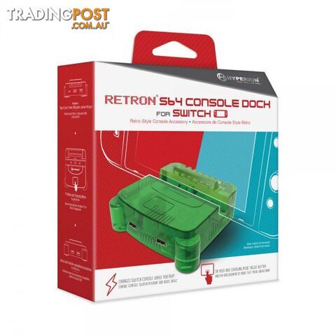 Hyperkin RetroN S64 Lime Green Dock for Switch - Hyperkin - Switch Accessory GTIN/EAN/UPC: 810007710396 - photo 4 of 4