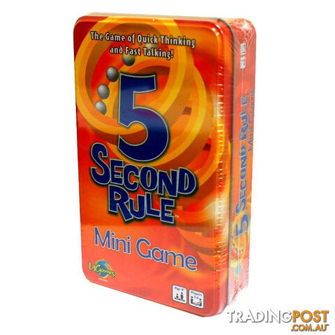 5 Second Rule Tin Mini Game - UGames 04475TIN - Tabletop Card Game GTIN/EAN/UPC: 9328509001092