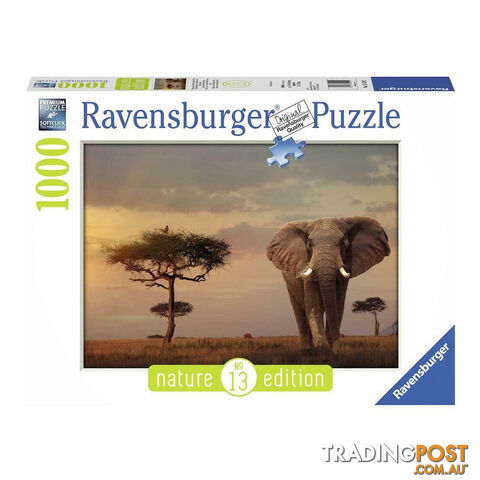 Ravensburger Nature Edition Elephant of the Masai Mara 1000 Piece Jigsaw Puzzle - Ravensburger - Tabletop Jigsaw Puzzle GTIN/EAN/UPC: 4005556151592