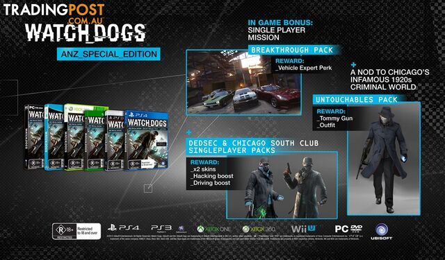 Watch_Dogs: ANZ Special Edition [Pre-Owned] (Xbox 360) - Ubisoft - P/O Xbox 360 Software GTIN/EAN/UPC: 3307215720783 - photo 2 of 7