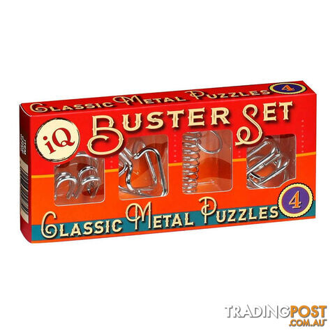 Classic Metal Puzzles IQ Buster Set of 4 - Cheatwell Games - Tabletop Board Game GTIN/EAN/UPC: 5015766002750