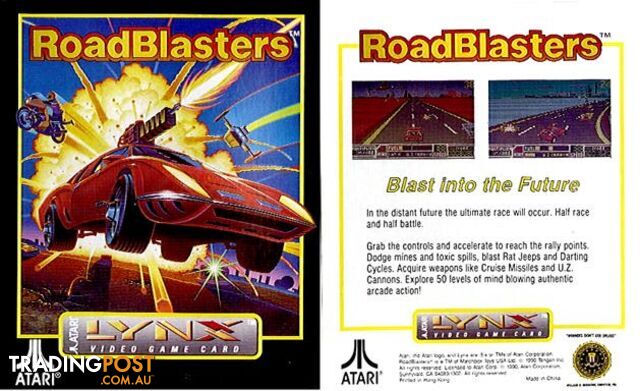RoadBlasters (Atari Lynx) - Atari - Retro Lynx Software GTIN/EAN/UPC: 077000020512 - photo 2 of 2