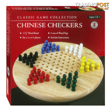 Classic Games Collection Chinese Checkers With Wooden Pegs Board Game - Hansen Classic Games - Tabletop Board Game GTIN/EAN/UPC: 025766075505