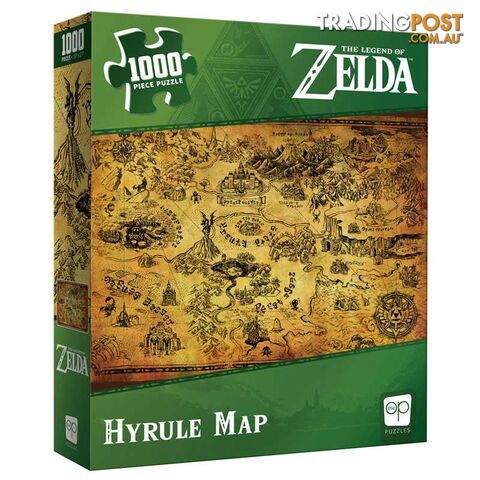 The Legend Of Zelda Hyrule Map 1000 Piece Jigsaw - The Op Games | usaopoly - Tabletop Jigsaw Puzzle GTIN/EAN/UPC: 700304155641