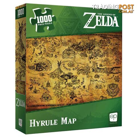 The Legend Of Zelda Hyrule Map 1000 Piece Jigsaw - The Op Games | usaopoly - Tabletop Jigsaw Puzzle GTIN/EAN/UPC: 700304155641