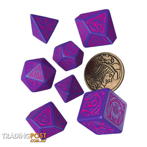 Q Workshop The Witcher Dandelion the Conqueror of Hearts Dice Set - Q Workshop - Tabletop Accessory GTIN/EAN/UPC: 5907699496129 - photo 2 of 3