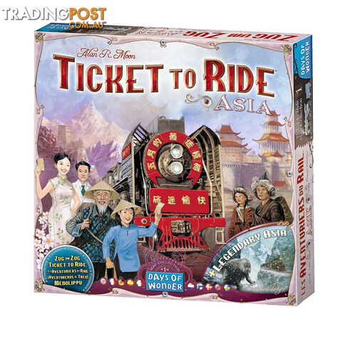 Ticket to Ride Asia Expansion Board Game - Days of Wonder - Tabletop Board Game GTIN/EAN/UPC: 824968117736