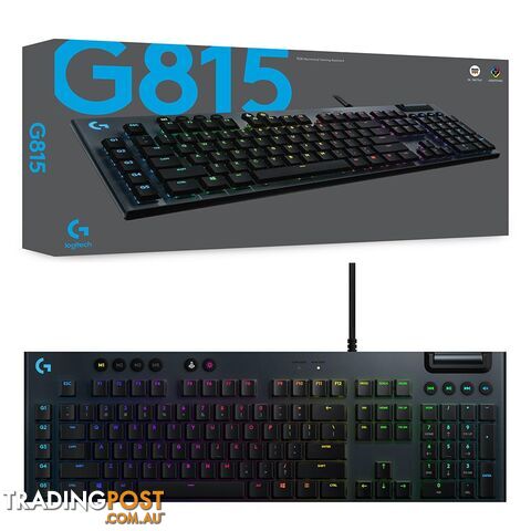Logitech G815 Lightsync RGB GL Tactile Mechanical Gaming Keyboard - Logitech - PC Accessory GTIN/EAN/UPC: 097855149077