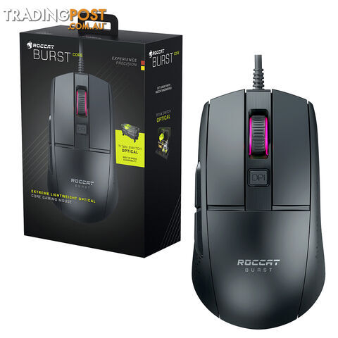 Roccat Burst Core Extreme Lightweight Optical Core Gaming Mouse (Black) - Roccat - PC Accessory GTIN/EAN/UPC: 731855507504