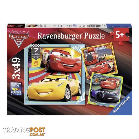 Ravensburger Disney Pixar Cars 3: 3 x 49pc Jigsaw Puzzles - Ravensburger - Tabletop Jigsaw Puzzle GTIN/EAN/UPC: 4005556080151