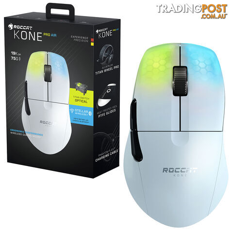 ROCCAT KONE Pro Air Ergonomic Performance Wireless Gaming Mouse (White) - Roccat - PC Accessory GTIN/EAN/UPC: 731855504169