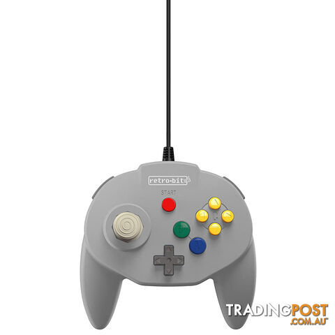 Retro-Bit Tribute 64 Wired N64 Controller for Nintendo 64 (Grey) - Retro-bit - Retro N64 Accessory GTIN/EAN/UPC: 849172012004 - photo 3 of 7