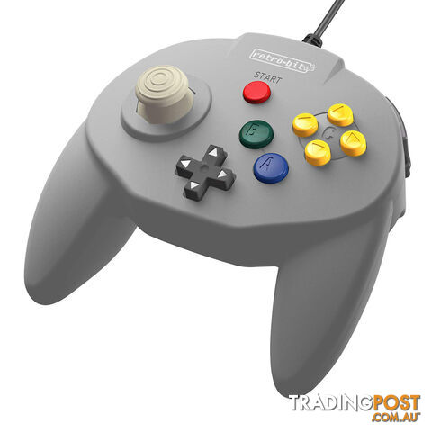 Retro-Bit Tribute 64 Wired N64 Controller for Nintendo 64 (Grey) - Retro-bit - Retro N64 Accessory GTIN/EAN/UPC: 849172012004 - photo 2 of 7