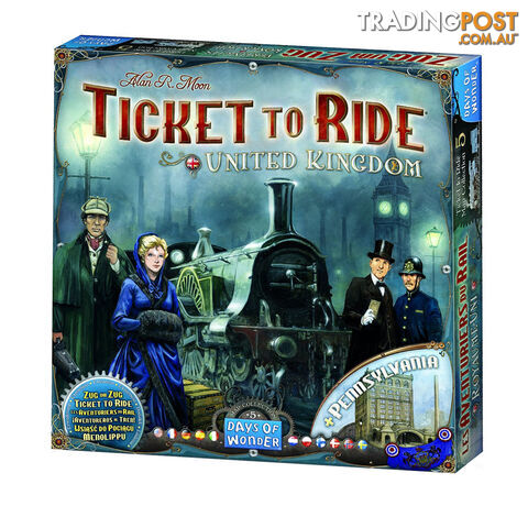 Ticket To Ride United Kingdom Expansion Board Game - Days of Wonder 720123 - Tabletop Board Game GTIN/EAN/UPC: 824968817773