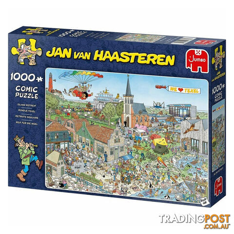 Jan Van Haasteren Island Retreat 1000 Piece Jigsaw Puzzle - Jumbo - Tabletop Jigsaw Puzzle GTIN/EAN/UPC: 8710126200360