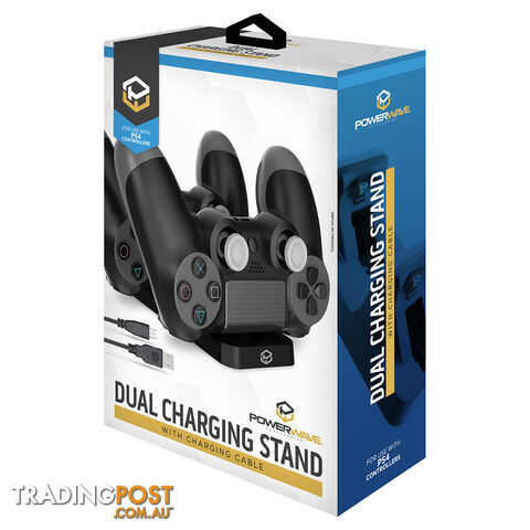 Dual Charging Stand with Charging Cable for PlayStation 4 - Powerwave TP4-002 - PS4 Accessory GTIN/EAN/UPC: 9338176020005