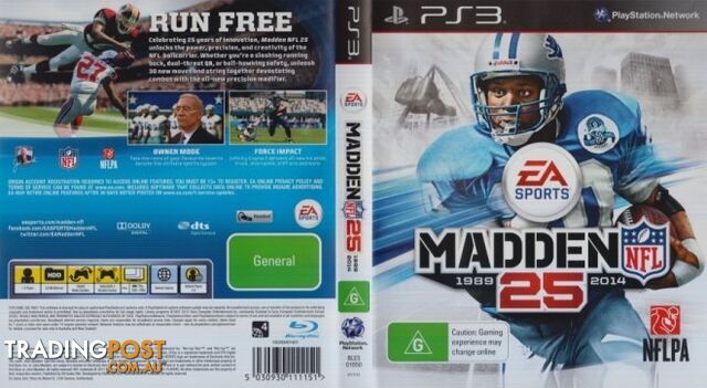 Madden NFL 25 [Pre-Owned] (PS3) - EA Sports - Retro P/O PS3 Software GTIN/EAN/UPC: 5030930111151 - photo 2 of 7