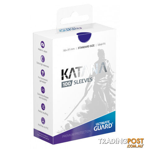 Ultimate Guard Katana 100 Sleeves (Blue) - Ultimate Guard - Tabletop Trading Cards Accessory GTIN/EAN/UPC: 4260250073773