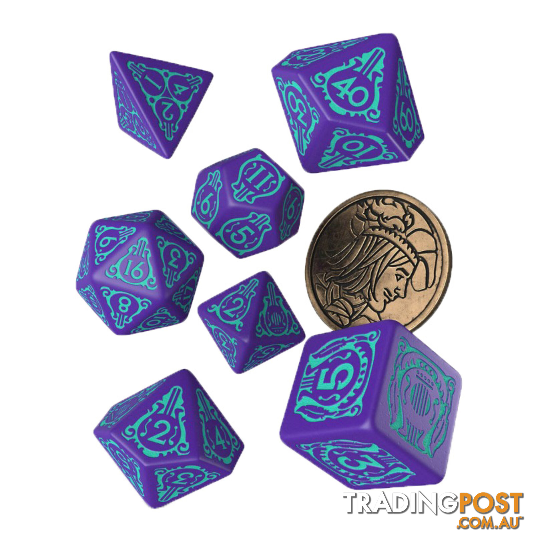 Q Workshop The Witcher Dandelion Half a Century of Poetry Dice Set - Q Workshop - Tabletop Accessory GTIN/EAN/UPC: 5907699496112