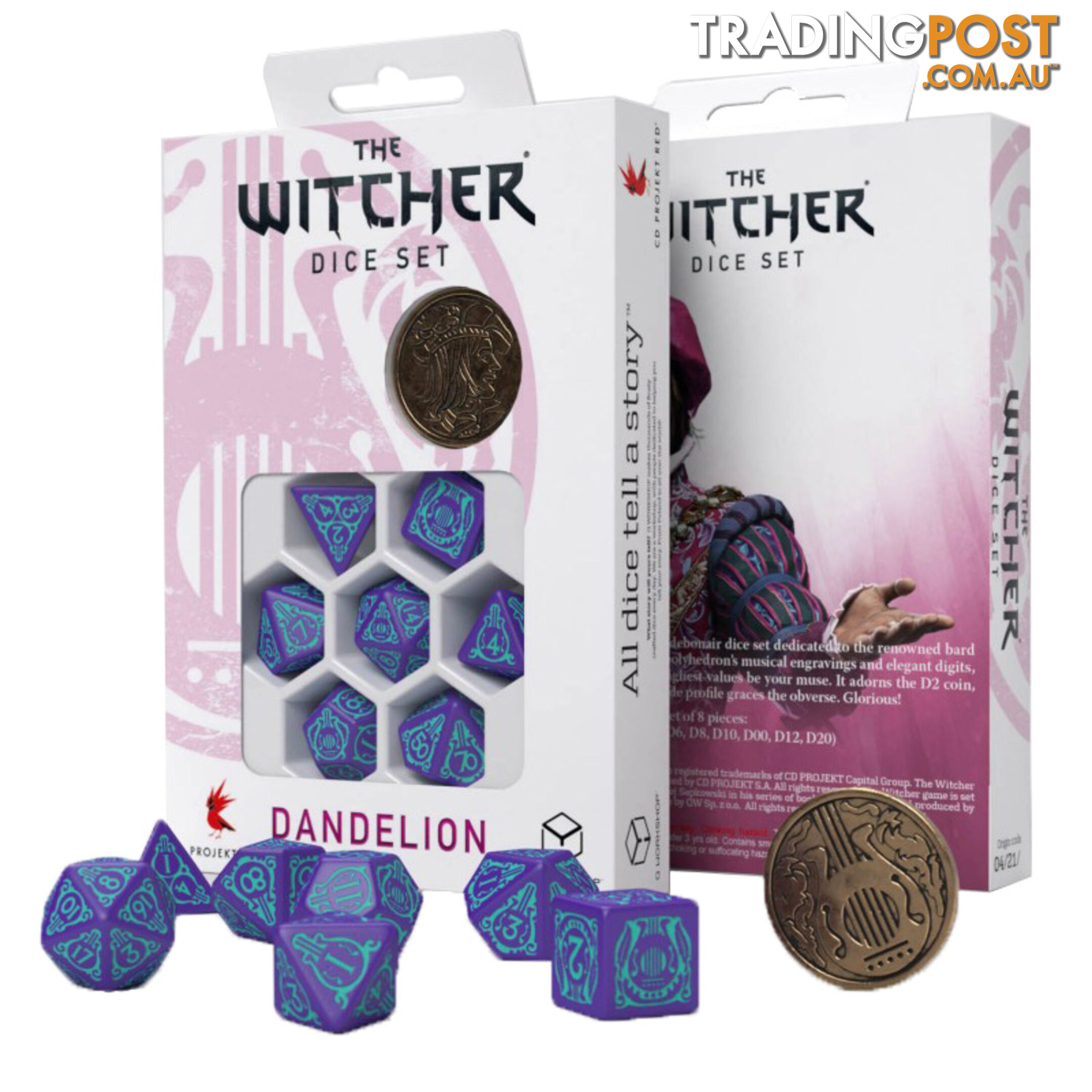 Q Workshop The Witcher Dandelion Half a Century of Poetry Dice Set - Q Workshop - Tabletop Accessory GTIN/EAN/UPC: 5907699496112