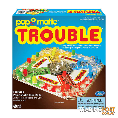 Trouble Pop-O-Matic Classic Edition Board Game - Hasbro - Tabletop Board Game GTIN/EAN/UPC: 714043011762