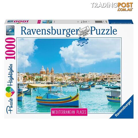 Ravensburger Mediterranean Malta 1000 Piece Jigsaw Puzzle - Ravensburger - Tabletop Jigsaw Puzzle GTIN/EAN/UPC: 4005556149780