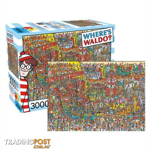 Aquarius Where's Waldo 3000 Piece Jigsaw Puzzle - Aquarius - Tabletop Jigsaw Puzzle GTIN/EAN/UPC: 840391126213
