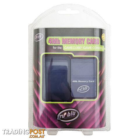 Trublue Gamecube 4mb Memory Card - Tru Blu Accessories - Retro GameCube Accessory GTIN/EAN/UPC: 9312590121760