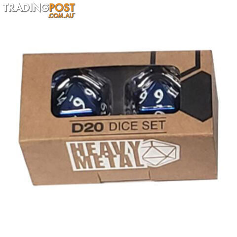 Ultra Pro Heavy Metal D20 Blue Dice Set - Ultra Pro - Tabletop Accessory GTIN/EAN/UPC: 074427857851