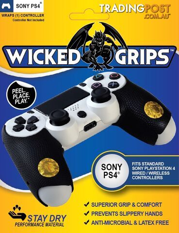 Wicked Grips Controller Grip & Thumb Grip Combo for PS4 Controller - Wicked Grips - PS4 Accessory GTIN/EAN/UPC: 867175000415