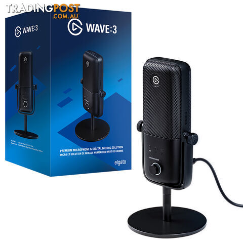 Elgato Wave:3 USB Condenser Microphone - Elgato Gaming - Streaming GTIN/EAN/UPC: 840006618072