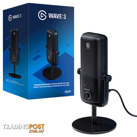 Elgato Wave:3 USB Condenser Microphone - Elgato Gaming - Streaming GTIN/EAN/UPC: 840006618072
