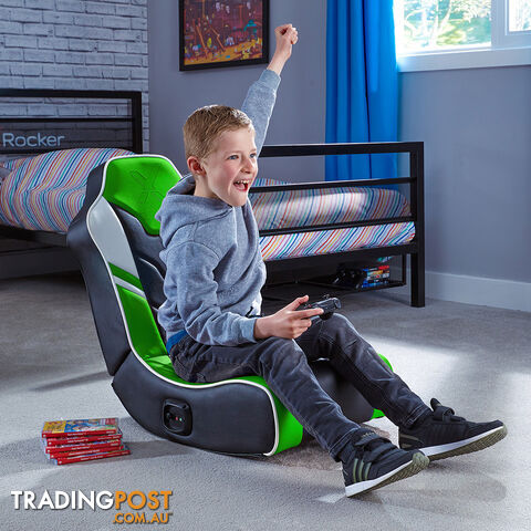 X-Rocker Shadow 2.0 Black & Green Floor Rocker - X Rocker - Gaming Chair GTIN/EAN/UPC: 094338210538 - photo 4 of 10