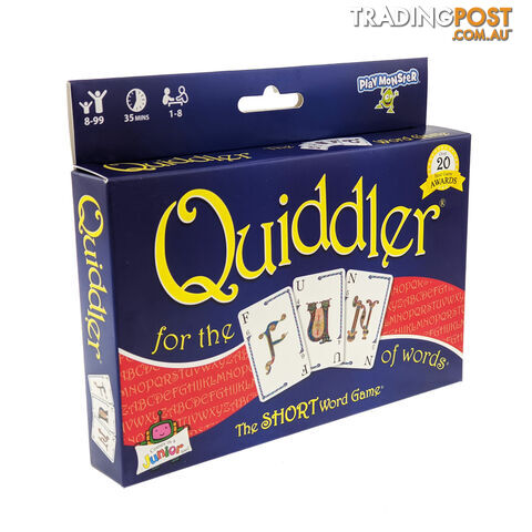 Quiddler Card Game - Play Monster BGQUIDDLER - Tabletop Card Game GTIN/EAN/UPC: 736396050007