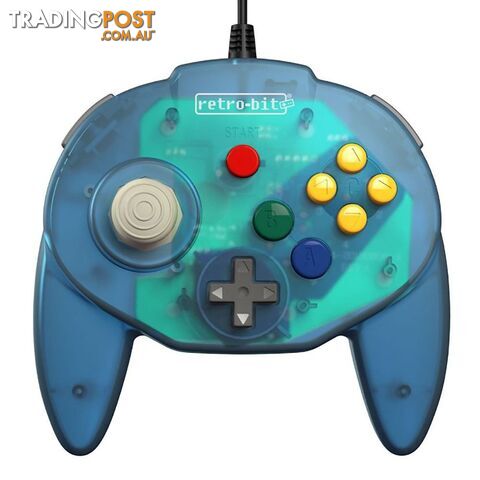 Retro-Bit Tribute64 Ocean Blue Wired Controller for PC - Retro-bit - PC Accessory GTIN/EAN/UPC: 849172010819 - photo 2 of 8