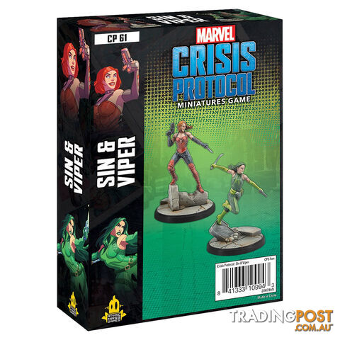 Marvel Crisis Protocol Sin & Viper Character Pack Miniatures Board Game - Atomic Mass Games - Tabletop Miniatures GTIN/EAN/UPC: 841333109943