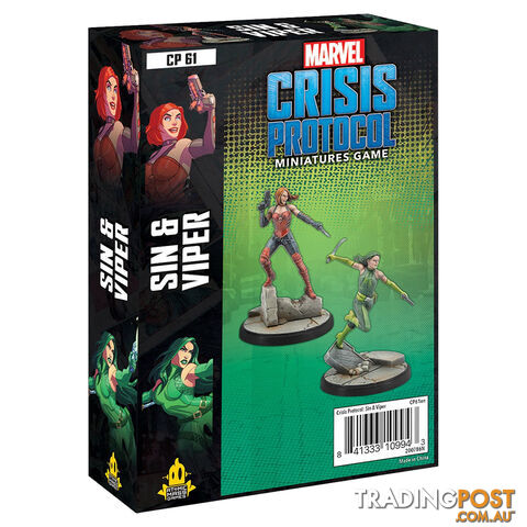 Marvel Crisis Protocol Sin & Viper Character Pack Miniatures Board Game - Atomic Mass Games - Tabletop Miniatures GTIN/EAN/UPC: 841333109943