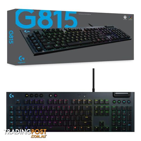 Logitech G815 Lightsync RGB GL Clicky Mechanical Gaming Keyboard - Logitech - PC Accessory GTIN/EAN/UPC: 097855149091