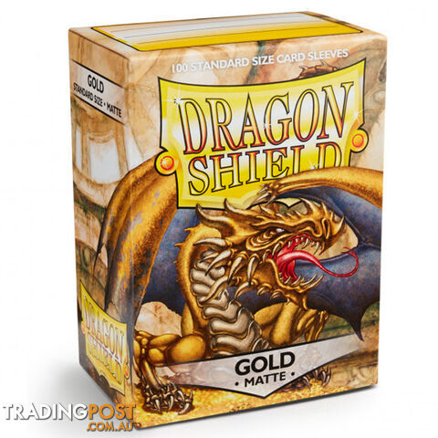 Dragon Shield Gygex Matte Gold Sleeves 100 Pack - Arcane Tinmen Aps - Tabletop Trading Cards Accessory GTIN/EAN/UPC: 5706569110062