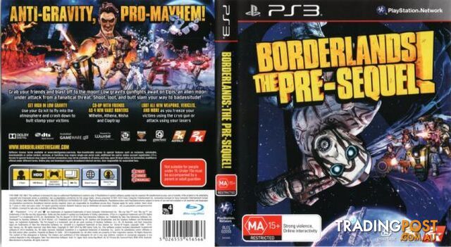 Borderlands: The Pre-Sequel [Pre-Owned] (PS3) - 2K Games - Retro P/O PS3 Software GTIN/EAN/UPC: 5026555416566 - photo 2 of 10