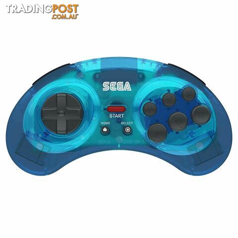 Retro-Bit Sega Mega Drive Bluetooth Arcade Controller for PC (Clear Blue) - Retro-bit - Retro Mega Drive Accessory GTIN/EAN/UPC: 7350002937020 - photo 2 of 3