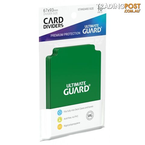 Ultimate Guard Card Dividers (Green) - Ultimate Guard - Tabletop Trading Cards Accessory GTIN/EAN/UPC: 4260250077344