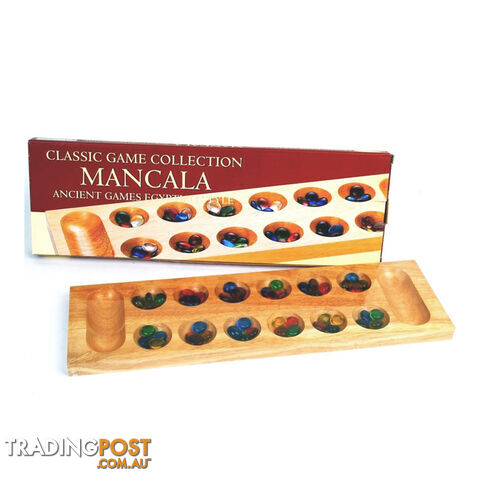 Mancala Wood With Glass Pieces Board Game - Jedko Games - Tabletop Board Game...
