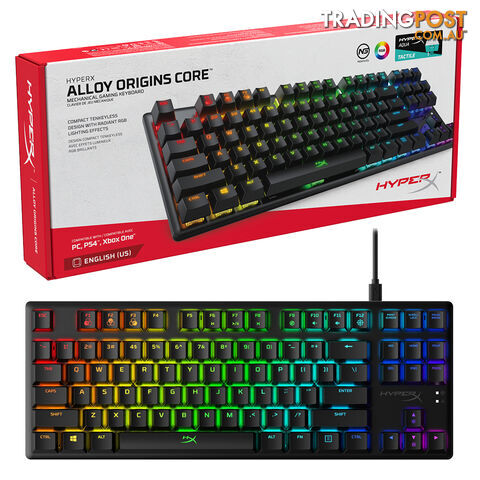 HyperX Alloy Origins Core RGB TKL Gaming Keyboard (Aqua Switch) - HP Development Company, L.P. - PC Accessory GTIN/EAN/UPC: 196188049204