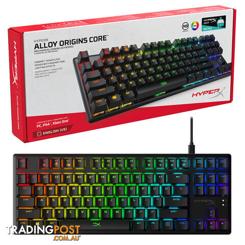 HyperX Alloy Origins Core RGB TKL Gaming Keyboard (Aqua Switch) - HP Development Company, L.P. - PC Accessory GTIN/EAN/UPC: 196188049204