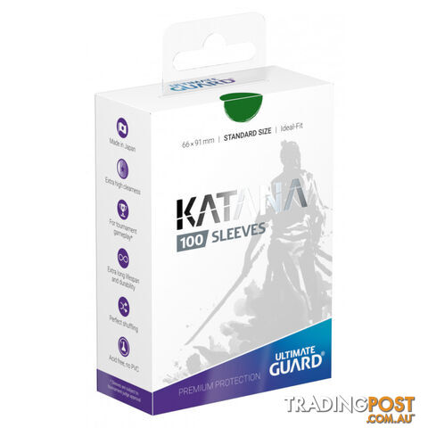 Ultimate Guard Katana 100 Sleeves (Green) - Ultimate Guard - Tabletop Trading Cards Accessory GTIN/EAN/UPC: 4260250073797