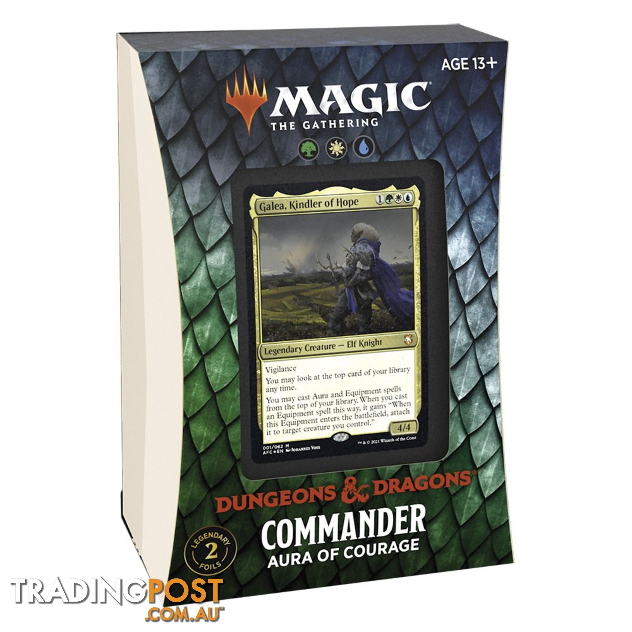 Magic the Gathering Adventures in the Forgotten Realms Aura of Courage Commander Deck - Wizards of the Coast - Tabletop Trading Cards