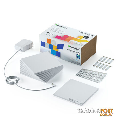 Nanoleaf Canvas 9 Panel Smarter Kit - Nanoleaf - Merch Decor and Lifestyle GTIN/EAN/UPC: 628110858054 - photo 1 of 10